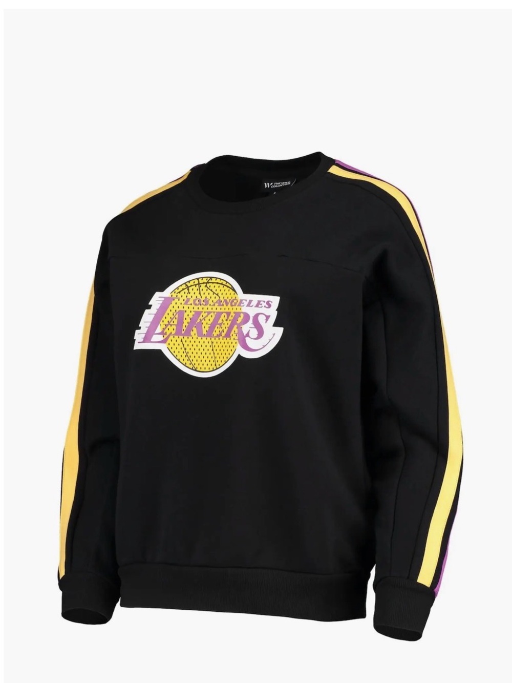 The Wild Collective Los Angeles Lakers Perforated Logo Black Sweatshirt Size XL